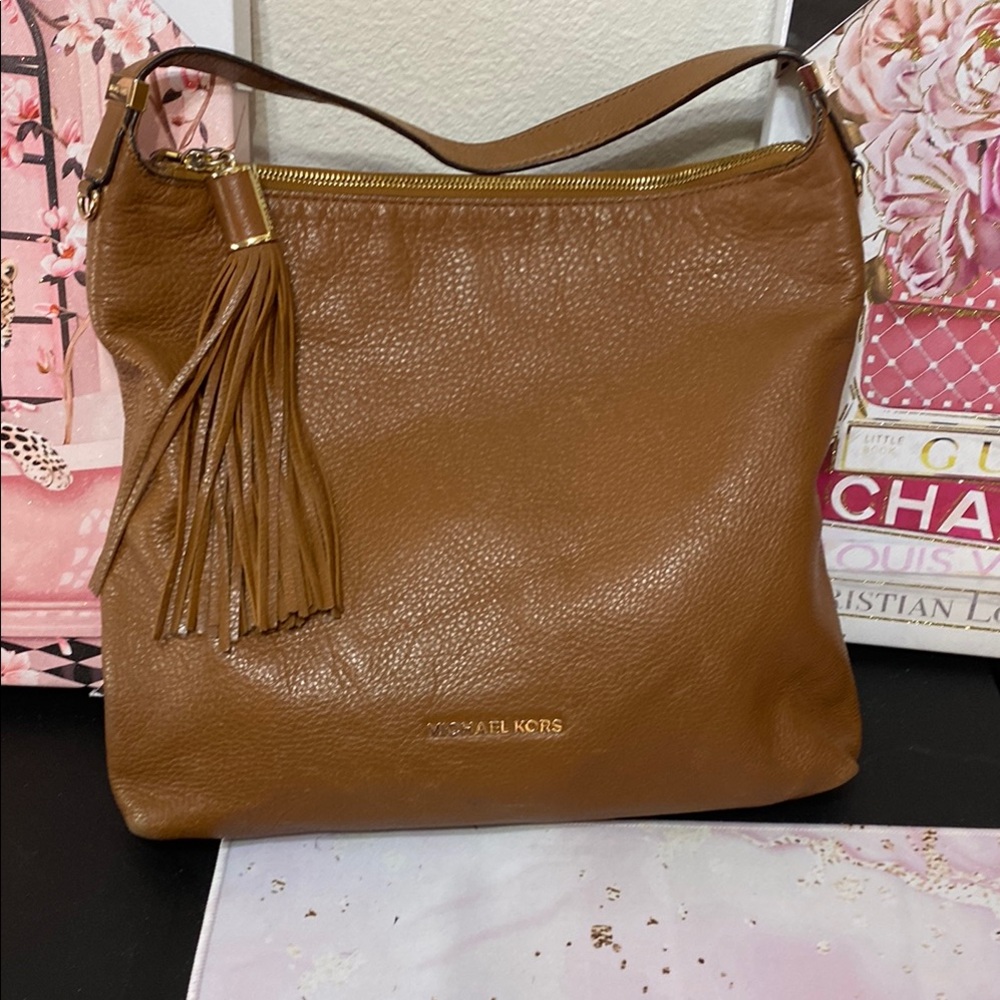 Michael Kors Brown Leather Shoulder Bag
